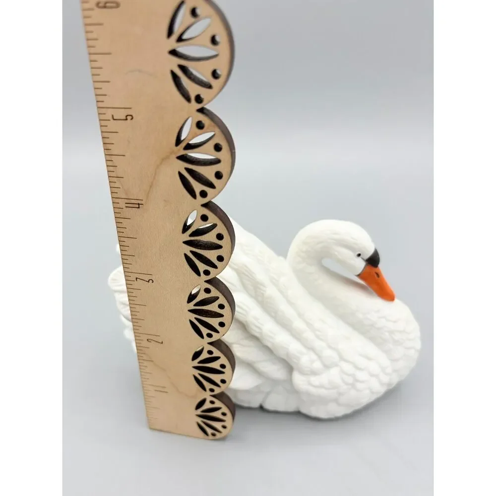 Royal Heritage hand-painted porcelain/bisque swan